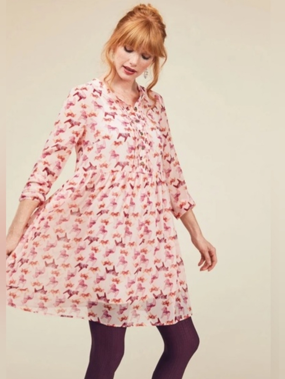 ModCloth Charms My Heart Pink Horses Dress